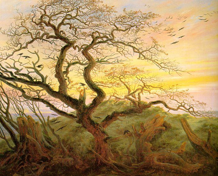 Caspar David Friedrich Tree with crows Germany oil painting art